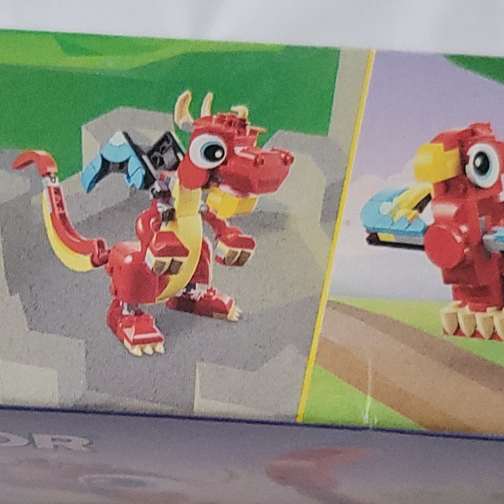 Red Dragon Building Toy Set
